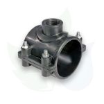 Tapping saddle with 360° Rotatable outlet