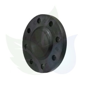 Blind steel flange with polymer coating