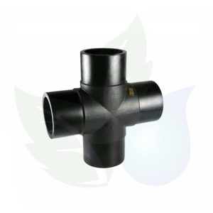Four way 90 degree polyethylene welding/injection